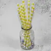 Pajita de papel degradable desechable color creativo tubo recto para té de leche bebida fiesta pajita de papel surtido al por mayor