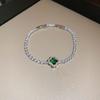 Pulseira super brilhante colorida de zircônia adorável em forma de cobra e borboleta, pulseira de temperamento de luxo leve, pulseira de nicho de personalidade de alta qualidade para mulheres