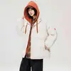 Nueva Chaqueta de Algodón con Capucha Falsa de Dos Piezas para Hombre de Invierno, Engrosada, Cálida, de Corte Holgado, Abrigo Acolchado de Marca de Moda
