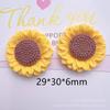 Simulación girasol resina accesorios pegamento crema diy funda para teléfono móvil horquilla cuerda agujero zapatos flor llavero taza