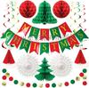Suministro decoraciones navideñas árbol de Navidad panal de papel disco de papel para fiesta juego de fiesta cadena decoración
