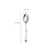 Vajilla de acero inoxidable 304 estilo coreano estilo lindo patrón de fresa cuchillo tenedor cuchara para comida occidental cuchara para café postre cucharón de cena sopa