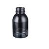 Botella de bebida de 150 ml, botella de plástico PET transparente con tapa cuadrada y redonda para bebidas de calle.