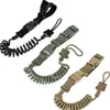Cordón táctico multifuncional cuerda para pistola cuerda de seguridad antipérdida para exteriores fan militar resorte resistente al desgaste elástico llavero