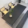 Tábua de Madeira Carbonizada Freixo Branco Tábua Grande Mesa de Chá Tampo de Mesa Redondo para Jantar Nove Tábuas de Formato Irregular Tampo de Mesa de Madeira Maciça Personalização