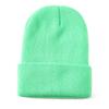 Chapéu de Lã Tricotado com Placa de Luz Infantil Transfronteiriço Cor Sólida Outono e Inverno Quente Tricotado Frio Chapéu de Lã Tricotado Europeu e Americano para Bebê Masculino e Feminino