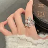 Anel Estrela de Pérola Estilo Luxo Leve, Moda Retrô Francesa, Anel de Nicho de Alto Padrão, Novo Design Tendência