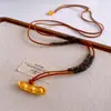 Collar Colgante de Calabaza Bañado en Oro Real de 18 Quilates Nuevo Estilo Chino Lujo Ligero Versátil Cadena para Suéter Personalizado Moda Temperamento Collar