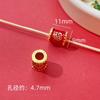 Colgante con candado de longevidad chapado en oro, accesorios para colgantes de cuentas, pulsera de cuerda roja, collar, colgante de conejo de jade, accesorios para colgantes