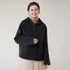 Novo Casaco Curto de Lã Feminino com Capuz para Outono/Inverno 2026, Estilo Casual Versátil e Elegante, Jaqueta de Lã com Estilo Levemente Maduro