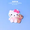 Accesorios DIY para gatos en tonos rosados, componentes de resina, funda de teléfono creativa hecha a mano con pegamento de crema, scrunchies y accesorios para el cabello