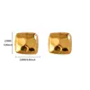 Pendientes de oro de alta calidad con forma de lazo de amor europeos y americanos, pendientes de moda estilo frío, explosiones de Instagram, joyería de acero inoxidable