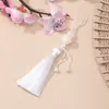 8cm Lótus de Três Camadas com Borla Artesanal DIY Pingente para Celular Pingente para Interior de Carro Acessório de Bolsa Decoração para Pendurar Modelo Atacado
