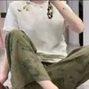 Pantalones de pijama de algodón para mujer, verano, finos, estampados, casuales, de pierna ancha, pueden usar mujeres embarazadas, comercio exterior, pantalones de talla grande