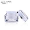 Venta Directa de Fábrica Botella de Acrílico para Crema Tamaño de Prueba Botella de Crema Facial Botella Pequeña Reenvasada 15g Botella Blanca de Doble Capa para Crema de Ojos