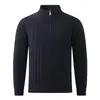 Jaqueta Suéter Gola Alta Meio Zíper Estilo Americano para Comércio Exterior Transfronteiriço Outono e Inverno Tricô Trançado Solta Casual Masculino Tricô Suéter