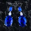 Lujoso Conjunto Completo de Diamantes Fanta Paparacha Cadena Vestido Pendientes de Cena Novia Joyería de Boda Anillo Conjunto de Tesoros de Color