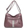 Bolsa Fashion para Mãe de Meia-Idade Bolsa Transversal de Couro Macio Casual para Mulheres Bolsa de Ombro com Design de Nicho Bolsa Transversal Vintage Cravejada de Diamantes