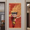 Pequeno Nezha Naohai Ao Bing Ao Guang Rei Dragão das Quatro Mares Papel de Parede Envolvente Pintura de Parede Sala de Estar Entrada Caixa de Relógio Pintura Decorativa
