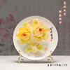 Porcelana de Peônia de Luoyang Atacado Ornamentos Cerâmica Artesanal Decoração de Sala de Estar Prato Pendurado Artesanato Presentes de Inauguração