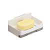 Jabonera de secado para el hogar, jabonera de pared para baño, jabonera de doble capa, sin perforaciones, con gancho
