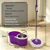 Mop Rotatório Mãos Livres para Pessoas Preguiçosas, Uso Doméstico, Mop de Limpeza em Um Passo com Balde, Conjunto Completo de Mop e Balde, Centrifugação e Lavagem Integradas