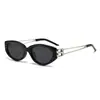 Gafas de Sol Ovaladas New Retro Transfronterizas Europeas y Americanas de Moda Anti-UV Fotografía Callejera Adelgazantes de Gama Alta Polarizadas