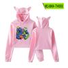 Sudadera con capucha periférica de Rainbow Friends, abrigo de otoño para mujer, suéter sexy con ombligo y orejas de gato