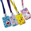 Set de Tarjetas Creativas de Dibujos Animados Estilo Japonés y Coreano Set de Tarjetas de Estudiante Cubierta Deslizante Transparente Tarjeta de Pecho Lanyard Tarjeta de Trabajo Autobús Tarjeta Escolar Regalo
