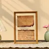 Marco vacío de escritorio caligrafía y pintura hojas de árbol espécimen de objeto real montaje estilo ins marco de fotos decorativo para sala de estar marco de fotos transparente acrílico
