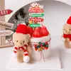Decoración para Pastel de Navidad 2025 Adornos Lindos de Oso de Peluche Señal de Feliz Navidad Enchufe
