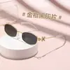 Patas de Gafas de Diamante, Gafas Planas Ovaladas Anti-Luz Azul, Tendencia de Moda Sencilla, Gafas de Sol de Lujo Ligero, Gafas de Sol de Gama Alta