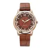 Reloj para Mujer de Esfera Bicolor Reloj de Cuarzo Correa de Cuero Reloj para Mujer de Alta Gama Creativo para Viajes Diarios Moda Modelo de Celebridad de Internet