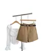 Verano 2026 Nuevo Estilo Coreano Petite Traje Casual Shorts Pantalones de Pierna Ancha Adelgazantes de Cintura Alta Versátiles para Mujer