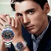 Popular Serie Anillo de Coca-Cola Submarinista Moda Automático Mecánico Reloj para Hombre 827