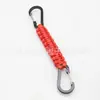 Llavero de Paracord, Colgante de Anillo de Llave Tejido, Llavero con Mosquetón de Liberación Rápida Negro para Exteriores, Mosquetón de Alambre