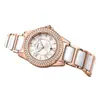 Relógio Feminino Suíço Luminoso, Não Desbota, À Prova d'Água, Relógio de Quartzo Cerâmico com Calendário, Relógio Feminino Transfronteiriço, Luxo Leve