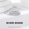 Anillo de Lujo Ligero Versátil Imitación Moissanita para Mujer, Accesorio de Moda 925, Anillo de Banda Recta, Anillo de Diamante Personalizado, En Stock de Fábrica