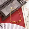 Nova Pulseira Vietnamita de Ouro de Areia Estilo Chinês, Pulseira de Franja Flor com Cravação de Diamante de Luxo Leve para Mulheres, Cobre Banhado a Ouro, Cor Duradoura, Joia de Mão