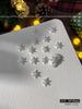 Enfeites de unha de floco de neve de natal, liga de ouro e prata, diamante, luz de flash requintada, ornamentos de armadura de luxo para uso no atacado