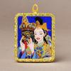Pingente Thangka de Xizang Zakilam Quadrado Liga de Titânio Dourado Vários Padrões de Minério Pode Escolher Direto da Fábrica