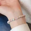 Estilo Nacional Bodhi Natural Estrella Luna Piedra Shoushan Artístico Retro Pulsera Diseño Sencillo Versátil Lujo Ligero para Mujeres