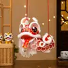 Kit de Artesanato DIY Lanterna Dança do Leão Estilo Chinês, Lanterna Portátil Iluminada para Crianças, Decoração Fotográfica Tendência Chinesa de Ano Novo