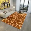 Alfombra Lavable de Cachemir Sintético Hecha a Medida por el Fabricante, Alfombra de Sala de Estar Transfronteriza con Estampado de Animales Sintéticos, Alfombra de Cobertura Total para Área Grande