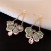 Pendientes de Mariposa con Forma de Lágrima de Cristal Aguja de Plata, Lujo Ligero, Pendientes de Gama Alta, Estilo Palacio, Pendientes Exquisitos, Centrados en el Diseño, Nicho