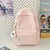 2026 Nueva Moda Casual Mochila Escolar Estilo Coreano Color Sólido Fresco Mochila para Estudiantes de Secundaria y Universidad Mochila de Campus para Mujeres
