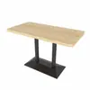 Juego de mesa y silla para tienda de té con leche, postres, hamburguesas, bocadillos, catering, cabina de cafetería, sofá, sofá largo comercial montado en la pared