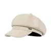 Boina Preta de Aba Curva Feita Sob Medida para Mulheres, Chapéus Boina para Primavera e Verão Atacado, Chapéus Newsboy, Chapéus Octogonais de Aba Pequena Fabricante
