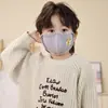 Mascarillas Infantiles Algodón Otoño e Invierno Protección Exterior contra el Frío y Calidez Engrosadas para Bebés Niños Niñas Protección Facial Linda Transpirables Mascarillas de Dibujos Animados