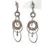 Pendientes de Borla Metálica Redondos Plegados Nudo Estilo Europeo y Americano Aguja de Plata Pendientes de Botón Versátiles Pendientes de Diseño de Nicho para Mujer